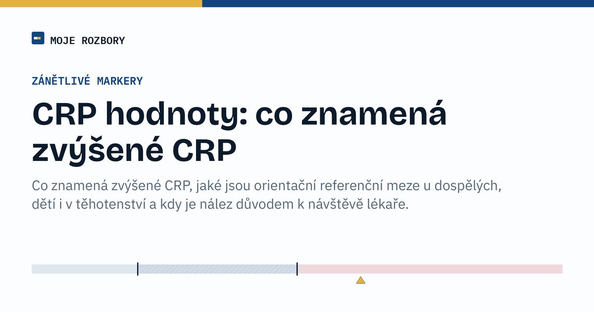CRP hodnoty: co znamená zvýšené CRP