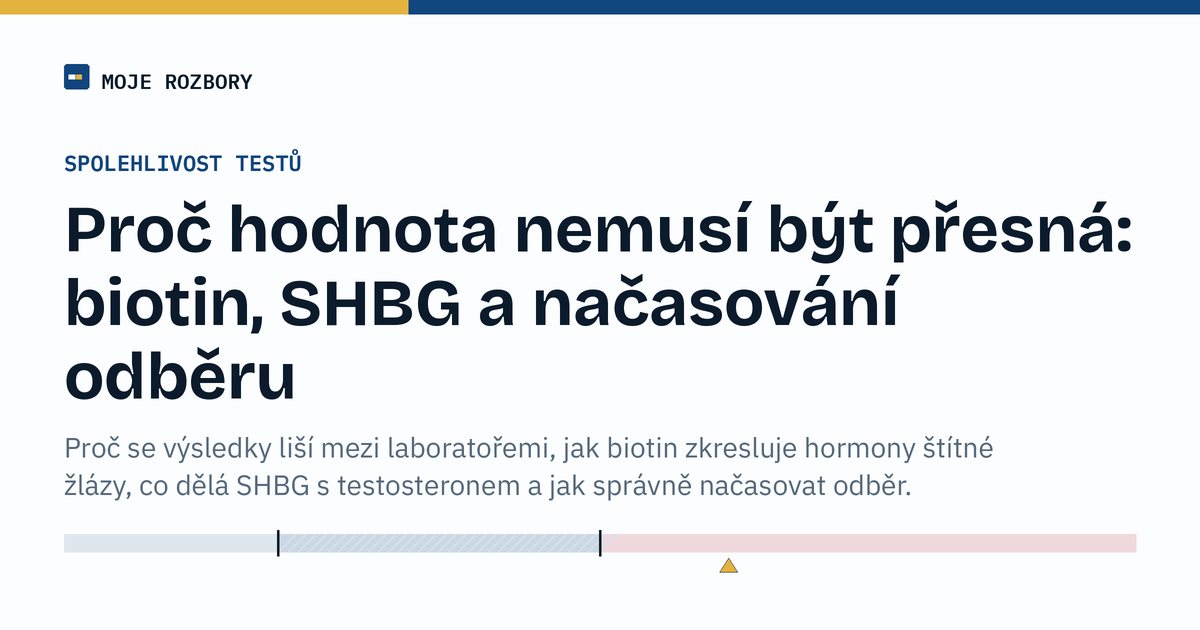 Proč hodnota nemusí být přesná: biotin, SHBG a načasování odběru